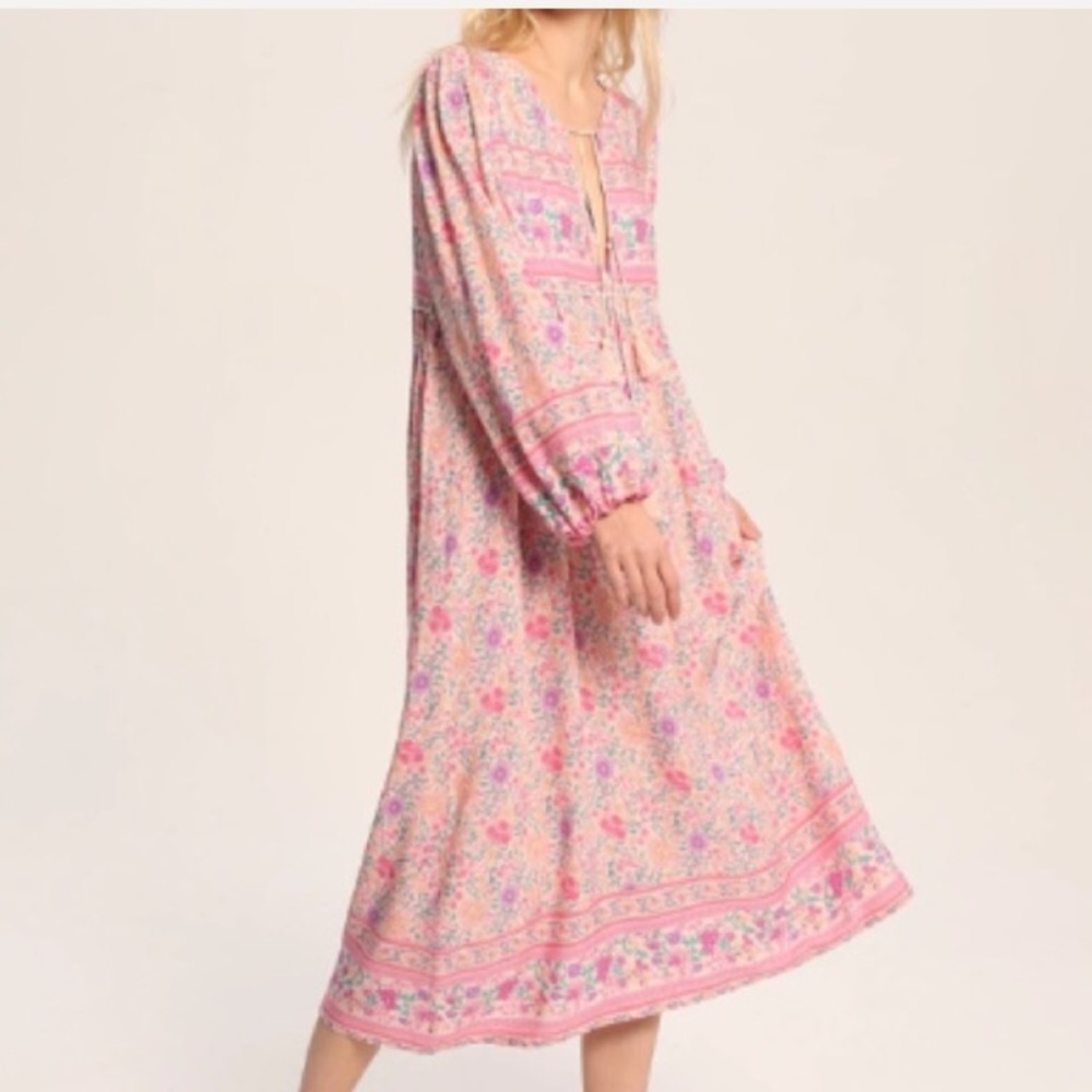 Floral Maxi DRESS Pink Gown NEW - Picture 4 of 8